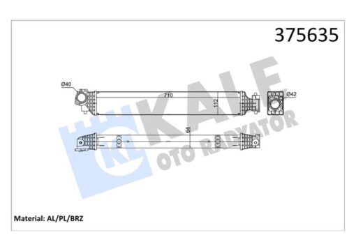 Intercooler Honda Cıvıc X 1.0-1.5 Vtec 16 Brazıng 64mm Turbo Radyatörü - 197105AAA01