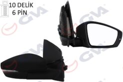 Dış Dikiz Aynası Sağ Polo 09 Elektrikli Isıtmalı Sinyalli Asferik 6 Fiş Vm-388nehr - 6R1857508K-6R1857508M