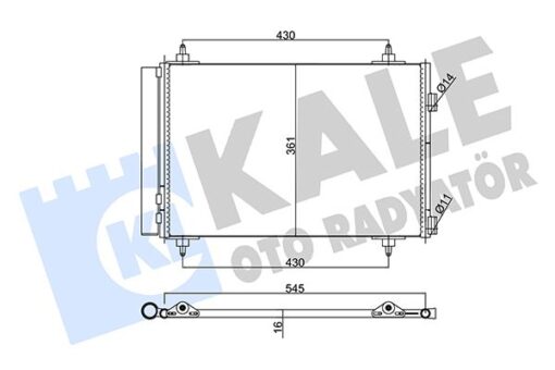 Klima Kondenseri Berlıngo-partner 08 C4 04 307 00 1.4 16v1.6 16v-2.0 16v Al/al 570x359x16 - 6455.GK-6455.CY