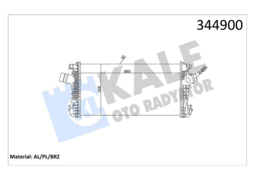 Turbo Radyatörü Intercooler Astra J-cruze J300-j305-j308 -zafıra Tourer C Al/pl/brz 665x35 - 13267647-1302133-CY13267647