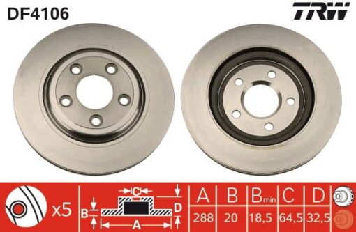 Fren Dıskı Arka Jaguar S-type 2 X200 Xj X350. X358 - XR858224-XR827087-JLM20802