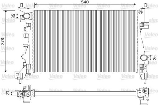Motor Su Radyatörü Opel Corsa D-corsa E 1.2-1.4 A12xer A12xel B12xel A14xer B14xer 11 540x378x23 - 1300312-1300339-13249566-13399870