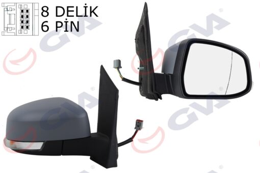 Dış Dikiz Aynası Sag Focus Iı 08-11 Elektrikli Isıtmalı Sinyalli Kör Noktalı Astarlı 6 Fiş Vm-6304ehpar - 8M5117682YF-8M5117682YC-1728322