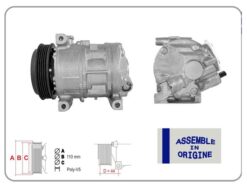Klima Kompresörü Sıfır Ürün Fıat Doblo 10 Fıorıno 08 Grande Punto 05 15 Lınea 07 Punto Evo 09 1 4 Alfa Mıto 09 18 Opel Combo 12 1.2 / 1.4 12v 5 Kanal 110mm - 55194880-51794515-771789105