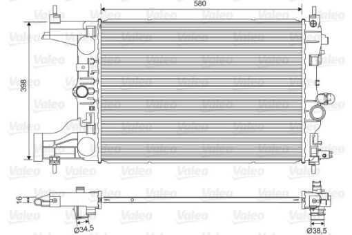 Radyatör Otomatik Astra J-zafıra Tourer C-cruze 1.4-1.6 Al/pl/brz 580x398x16 - 39074662-1300299-13267650-13281773