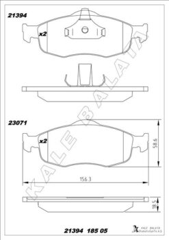 Ön Balata Escort Vı-vıı 92-98 -mondeo I-ıı 94-00 0986tb2697 - 97BG2K021BB-1095201-93BB2K021EB