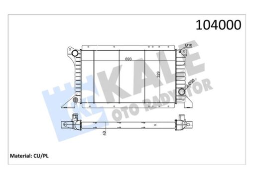 Motor Radyatoru Ac Transıt Turbo T12 T15 2.5d 97 01 Manuel Uzun Tıp 2 Sıra Cu Pl - 94VB8005DB-97AB8005AA-99VB8005DB