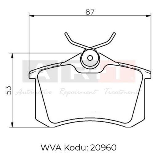 Arka Balata Fluence-megane Iı-ııı-p207-p308-p307-partner-berlıngo-c2-c3-c4-crossland- Bora-passat 97 Golf Iv-v-polo 87x52.9x17 - 1J0698451P-440605713R-1623180580