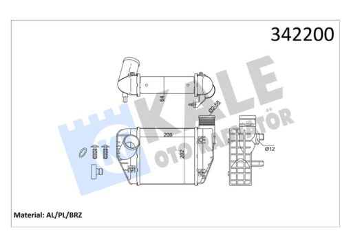Turbo Radyatörü Intercooler A6 4f5. C6 Al/pl/brz 200x202x62 - 4F0145805AD-4F0145805J-4F0145805M