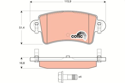 Arka Fren Balatası Renault Master Iı 01 06 Opel Movano A 01 06 - 7701206763-4403467-7485114491