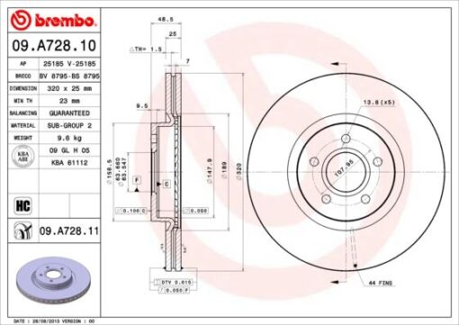 Ön Fren Aynası Volvo S40 2004-2012 C70 Iı 2006-2013 V40 2012 V50 2004-2012 320 X5-dl - 31262720-31302573-31329122