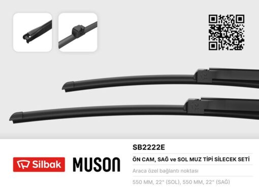 Silecek Süpürgesi 550/550mm Muz Tipi A4 03-04 Cabrıloet 04-07 Mercedes C-class 03-07 Mercedes Clk