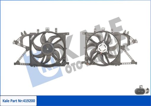 Fan Motoru Davlumbazlı Corsa C-combo 160w-360mm - 1314442-1341331