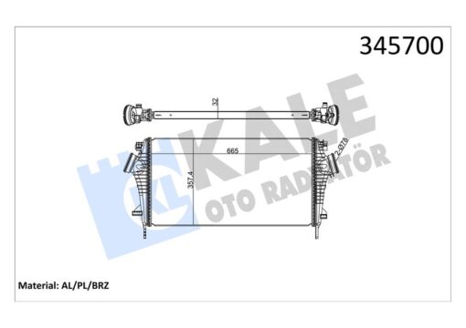 Turbo Radyatörü Intercooler Insıgnıa A 09 17 1.6 Cdtı Let-dth-dtj 2.0 Dth-nft-nht-dtr Al/pl/brz 2.8 Net-ner 665x361.7x32 - 1302647-13241751