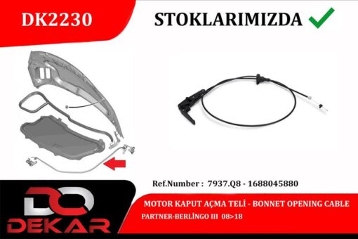 Motor Kaput Açma Teli Partner-berlingo Iıı 08 18 - 7937.Q8