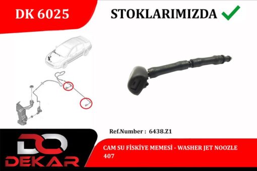 Cam Su Fıskıye Memesı Peugeot P407 04 10 - 6438.Z1