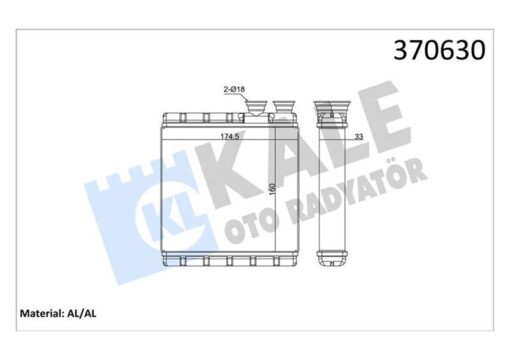 Kalorifer Radyatörü Vw Polo T-cross-seat Arona Ibıza V 1.0 1.5tsı 1.6tdı 17 Audı 2.5 3.0 3.5 4.0tfsı 18 Borusuz Brazıng Al 160x174.5x33 - 2Q0819030A