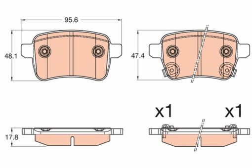 Arka Fren Balatası Opel Corsa E 14 19 Adam 14 19 15 Jant Rpo J67 Fıat Egea 16 500l 13 264mm - 95517078-1605285-77367914-77366595