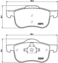 Ön Balata Volvo S60 00-10 S80 98-06 V70 97-07 Xc70 00-07 S70 97-00 - 8634921-8623861-31262503-WVA23072