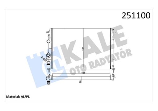 Radyatör Mgn 2.0ı 16v-mgn Classıc 1.4ı 16v 2 Sıra Al Pl Sistem - 8200189286