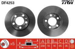 Ön Fren Aynası Polo 07 Fabıa 00 Fox 03 1.2-1.4 16v-1.6 16v-1.9sdı 239x18x5dlxhavalı - 6Q0615301-6Q0615301A