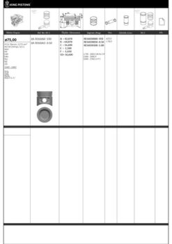 Piston Kiti 1 75 Std Vw-audı-skoda-seat Polo Golf Jetta Derby Ibiza Iı 1.3 I Aav-hk-hw-mh-nu-nz-2g