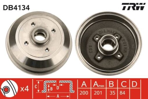 Arka Fren Kampanası Corsa A 83-92 -corsa B-tıgra A 93-02 Abs Li - 90509107-418025-90425919-90425920