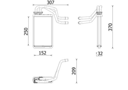 Kalorıfer Radyatoru Mercedes Vıto W447 14 - A0008304401