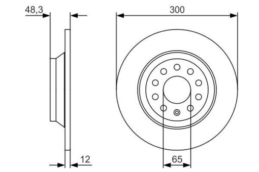 Fren Diski Arka Passat-arteon-tıguan 2015 300 /12-10 Mm - 3Q0615301-3Q0615301A