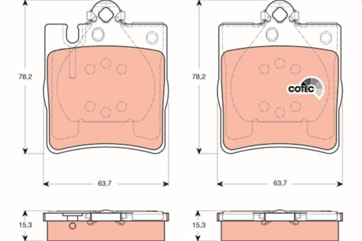 Fren Balatası Arka Mercedes W203 Cl203 C209 W210 R171 - A0054201920