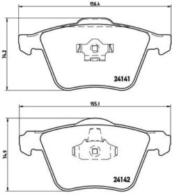 Ön Balata Volvo Xc90 2.5t 02 D5 02 T6 02 D5 V8 05 D5 09 3.2 06 - 31262705-30769125-274331