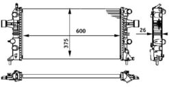 Radyatör 470x880x105 Opel Astra G - 1300195
