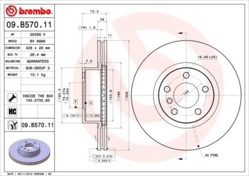Fren Dıskı On Bmw X3 F25 X4 F26 - 34106787490-34106879122