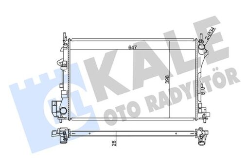 Su Radyatörü Opel Vectra C 1.6 1.8 1.6 16v 02-08 Saab 9-3 1.8 2.0t 03-15 Mt Ac Nac Brazıng 650x398x26 - 1300244-24418338-95524868