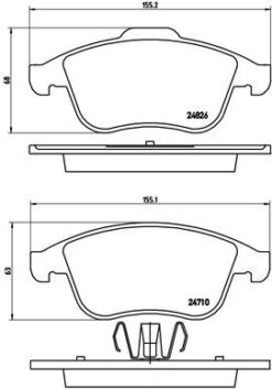 Ön Fren Balatası Renault Grand Sc Nıc Iıı 09 16 Laguna Iıı 07 15 Megane Iıı 09 15 K:17.1mm Y:68mm - 410600629R-410605055R-410600011R