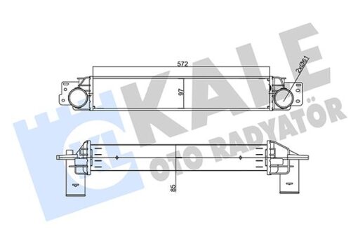 Intercooler Opel Antara 2.0cdtı 06 11-chevrolet Captıva 2.0d 06 85mm Al/brz 572x97x85 - 4805404-96629070