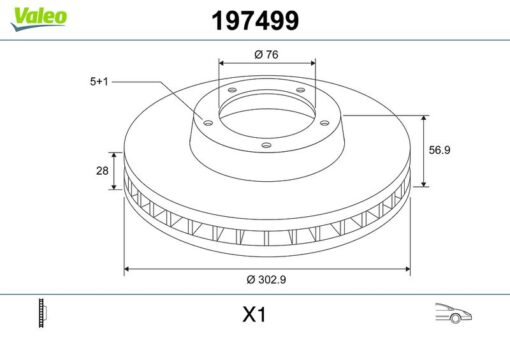 Fren Dıskı X1 Vw Amarok 2.0 12.1987 - 2H0615301A-2H0615301D-