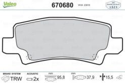 Arka Fren Balata Toyota Corolla 1.4l 1.6l 4zz-fe 3zz-fe Zze120 Zze121 Vvti 02-06 / 1.4l 1ndtv Nde120 04-06 - 0446602070-0446602020-0446602160