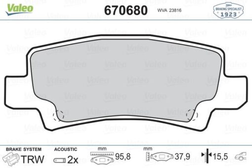 Arka Fren Balata Toyota Corolla 1.4l 1.6l 4zz-fe 3zz-fe Zze120 Zze121 Vvti 02-06 / 1.4l 1ndtv Nde120 04-06 - 0446602070-0446602020-0446602160