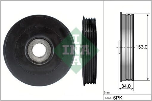 Krank Kasnağı P107-207-p307-p308-p406-p407-partner-berlıngo-c1-c2-c3-c4-xsara-focus Iı-fıesta 02 1.4-1.6 Hdı-tdcı Volvo C30 06 12 1.6d S40 Iı 05 12 1.6d V50 05 12 1.6d Mazda Iı 1.4cd Iıı 1.6dı - 0515.V7-0515.V8-3M5Q6B319CC-CB