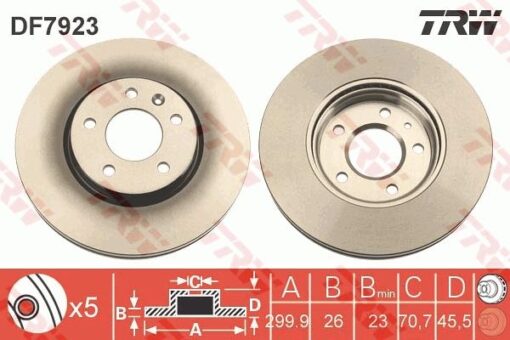 Ön Fren Aynası Insıgnıa B 16 Inç 18 Astra J 09 Zafıra C 11 Cruze 09 300x26x5dlxhavalı 13502051 - 569076-569070-13502052-95527031