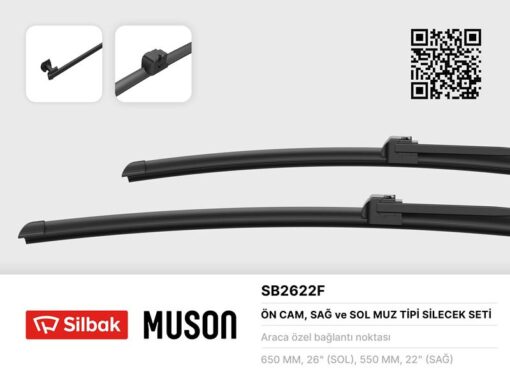 Silecek Süpürgesi 650/550mm Muz Tipi Scenıc Iı 05/03