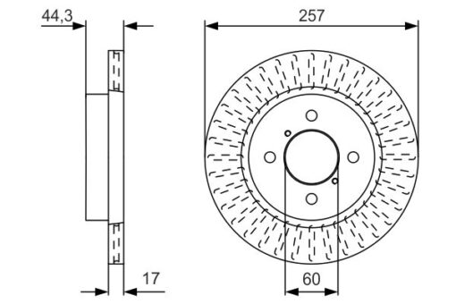Ön Fren Diski Hava Kanallı Chery Kımo 1.3l Sqr473f 08-14 - 257 Çap X 4 Bijon Adet Disk Fiyatıdır - S213501075
