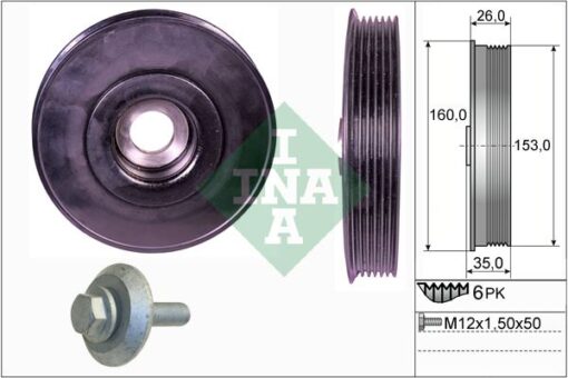 Krank Kasnağı P107-207-p307-p308-p406-p407-partner-berlıngo-c1-c2-c3-c4-xsara-focus Iı-fıesta 02 1.4-1.6 Hdı-tdcı Volvo C30 06 12 1.6d S40 Iı 05 12 1.6d V50 05 12 1.6d Mazda Iı 1.4cd Iıı 1.6dı - 0515.V7-0515.V8-3M5Q6B319CC-CB