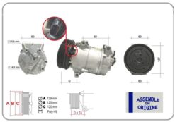 Klima Kompresörü Sıfır Ürün Renault Megane I 96 Scenıc I 96 Megane Iı 02 08 Scenıc Iı 02 08 Qash Qaı J10 06 13 1.4 K4j 1.5dci K9k 1.6 K4m 1.9dci F9q 2.0 F4r 12v 6 Kanal 125mm - 8200316164-7711135105-8200050141