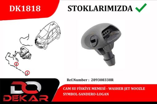 Cam Su Fıskıye Memesı Symbol-sandero-logan - 289308338R