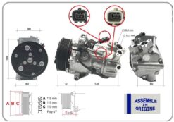 Klima Kompresörü Sıfır Ürün Renault Clıo V 19 Captur Iı 20 1.2 Tce 1.0 Sce 1.3tce Nissan Juke 1.2 - 926008955R-9260000Q0L-9260000Q1A