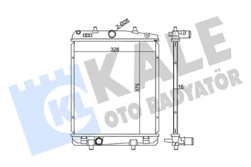 X Radyatör P107-c1 Dv4td 1.4hdı 8v-toyota Aygo D4d Mekanik 375x328x16 Al-pl-brz - 1330.P2-16400YV020-1330.P3