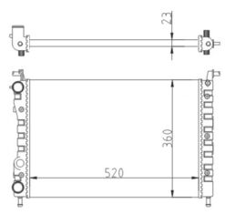 Radyatör Palıo-albea-strada 96 1.2-1.4-1.6 16v Klimasız Mek 522x359x23 - 46417059-46548485-46750718