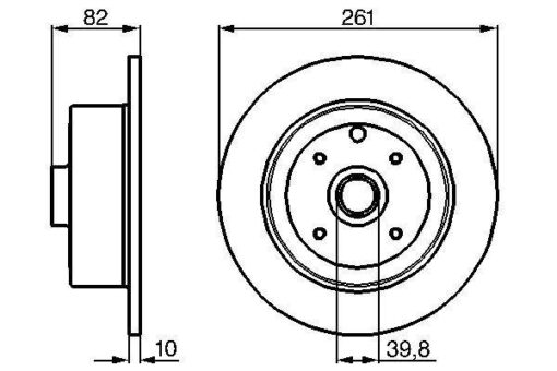 Arka Fren Aynası Adet Vectra A 88-11.95 -kadett E 87-91 261x10x4dl - 569204-90348319